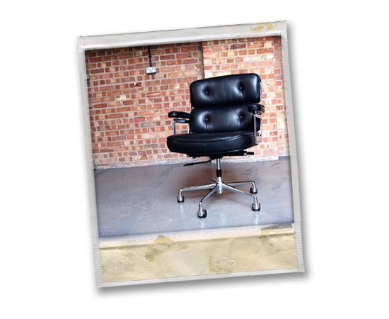 Black eames lobby chair