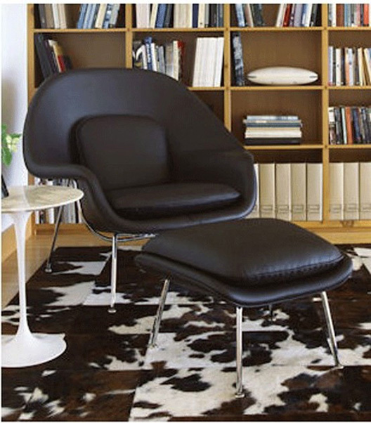 Black womb chair