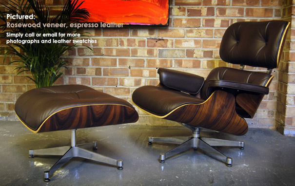 Polished base eames lounge