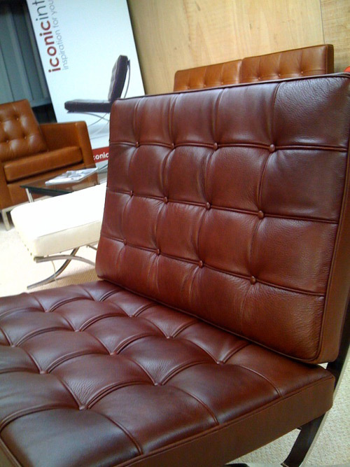 Vintage brown barcelona chair