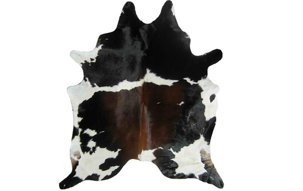 Brown black white cow rugCowhide Rug