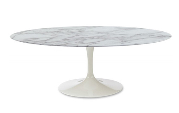 Photograph of Tulip Marble Coffee Table - round and oval